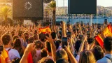 Alicante estalla tras el gol de Merino y celebra el pase de España a semifinales