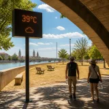 Alerta naranja en Zaragoza: máximas cerca de 39 ºC y sensación térmica de 40 ºC