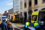 Incendio en la calle Valcárcel de León deja a una persona herida y moviliza a bomberos y servicios