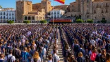 Más de 1.500 alumnos participaron en un acto colectivo de jura de bandera en Cáceres