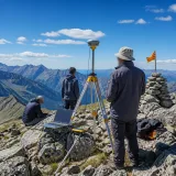 Equipo de topógrafos revisa con precisión centimétrica la lista de 'tresmiles' del Pirineo catalán
