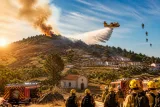 Once medios actúan contra un incendio forestal activo en Miranda del Castañar