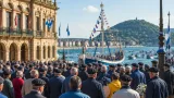 San Sebastián rinde homenaje a más de un centenar de pescadores jubilados en la Virgen del Carmen