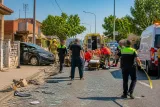 Varios heridos, uno grave, tras un coche que perdió el control en Valle de Santa Ana