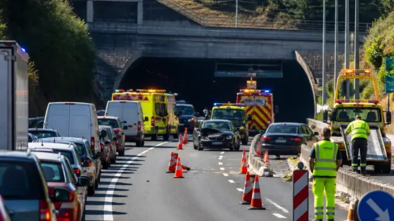 Accidente en la BI-30 provoca retenciones hacia Barakaldo y mantiene dos carriles cortados