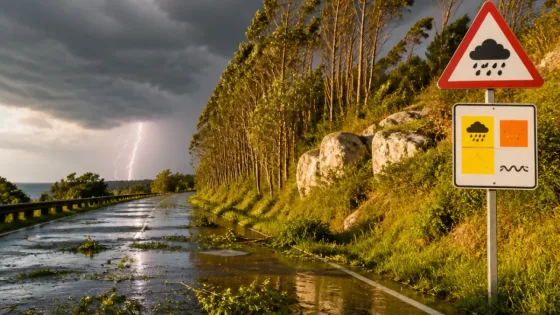 Aemet activa avisos por lluvias y tormentas en la provincia y en zonas de Lugo y Ourense