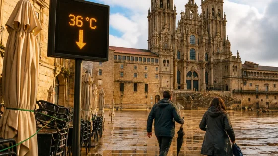 Alerta naranja por lluvias y tormentas en Santiago de Compostela: previsión y recomendaciones