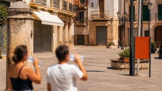 Aviso naranja en el interior de Castellón: Montanejos y varios municipios rozan o superan los 40 ºC