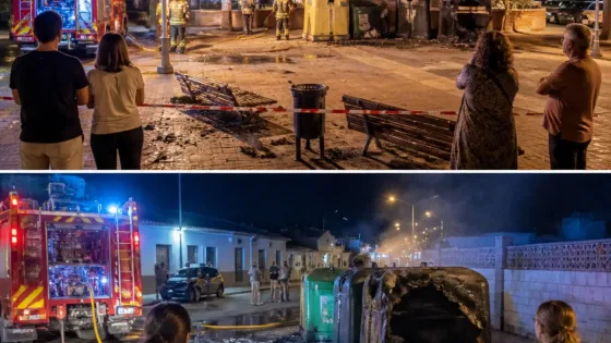 Badajoz: nueva madrugada con dos puntos limpios incendiados en la ciudad