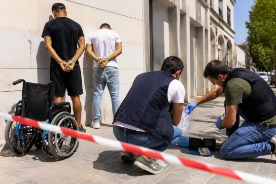 Detenidos en Badalona tras cubrir con una bolsa la cabeza de un anciano y robarle la cartera