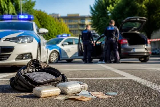 Detenidos en Barakaldo dos hombres con 2,3 kg de cocaína tras ser vigilados en un parking