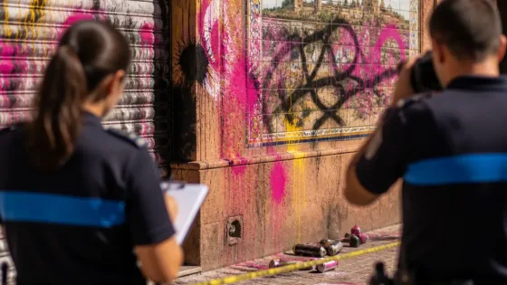 Detenidos tres jóvenes por grafitis que causaron más de 3.000 € en Talavera de la Reina