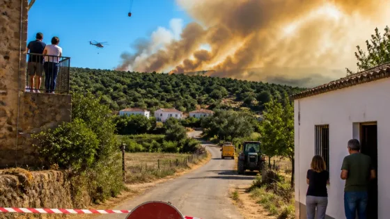 Dos municipios de Ciudad Real confinados por un incendio que alcanza nivel 2
