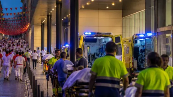 Dos navarros ingresados en el Hospital Universitario tras el cuarto encierro de Sanfermines