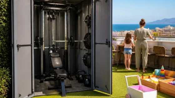 En Roquetas de Mar nace 'South Gym': un gimnasio en un armario de dos metros cuadrados