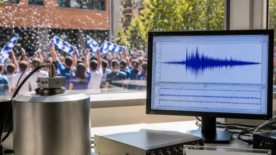En Sabadell, un sismómetro registró las vibraciones de las celebraciones por la semifinal de España