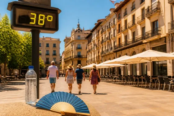 Huesca en alerta amarilla: previsión de máximas de 37–38 ºC y recomendaciones