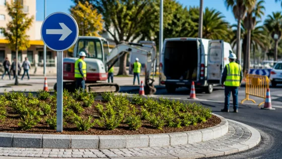 Jerez de la Frontera acondiciona la glorieta María Gutiérrez Rey para mejorar tráfico y seguridad