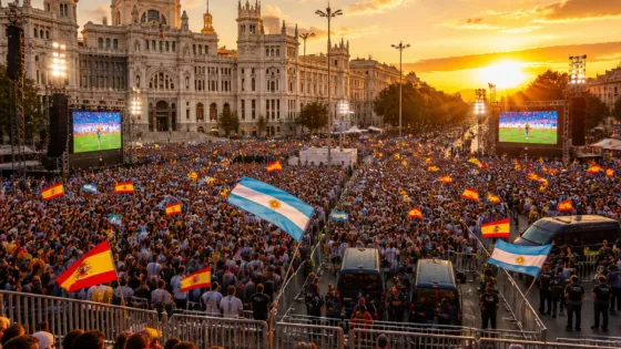 Madrid prepara plazas y pantallas gigantes para la final del Mundial