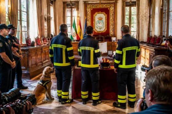 Marbella reconoce a los bomberos que acudieron a los rescates en Venezuela