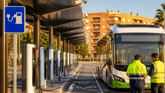 Molina de Segura estrena ocho puntos de recarga para los nuevos autobuses eléctricos