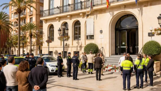Molina de Segura guarda un minuto de silencio por las víctimas del incendio de Los Gallardos