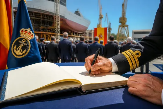 San Fernando recibe al Almirante Jefe de la Armada en el Centro de Excelencia de Navantia