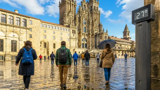 Santiago de Compostela afronta días de nubes pasajeras y temperaturas en torno a 25–27 ºC