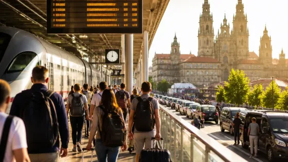 Santiago de Compostela lidera el auge de viajes en tren este verano