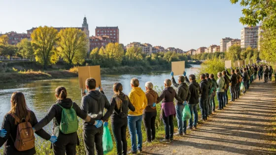 Valladolid refuerza la protección del Pisuerga con el 'Abrazo al agua' de AMA el Pisuerga