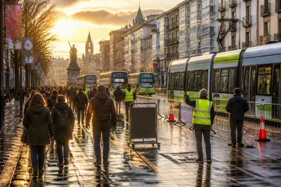 Vitoria se blinda al tráfico por el Ironman: cortes, suspensión de tranvía y cambios en buses
