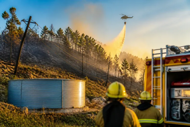 Incendio en Quintela (Castro de Rei) estabilizado tras dañar luz y depósito de agua