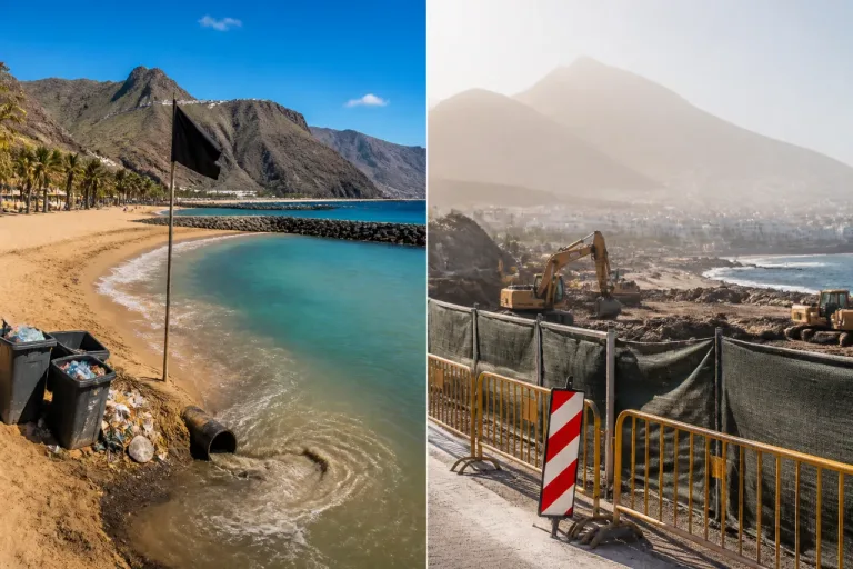 Las Teresitas y Cuna del Alma, señaladas con Bandera Negra en Tenerife por contaminación y mala gestión