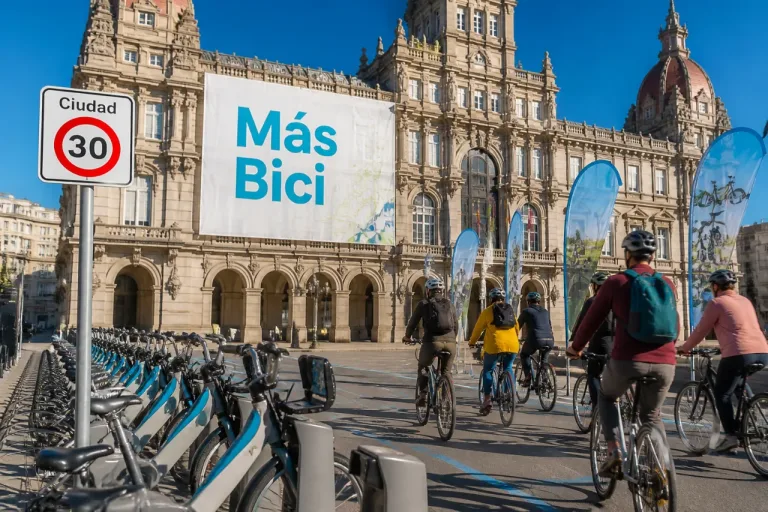 A Coruña recibe el sello «Más Bici» por su impulso a la movilidad en bicicleta
