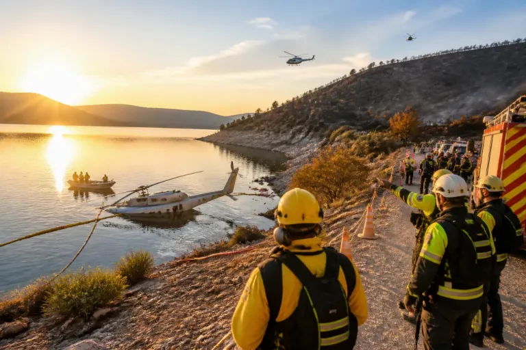 Accidente de helicóptero en Loporzano mantiene la atención en Huesca