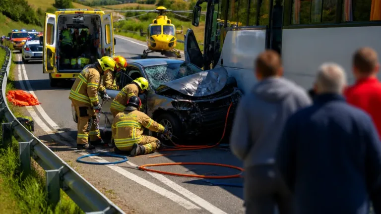 Accidente frontal en la CL-629 deja a una mujer atrapada y un herido entre los pasajeros