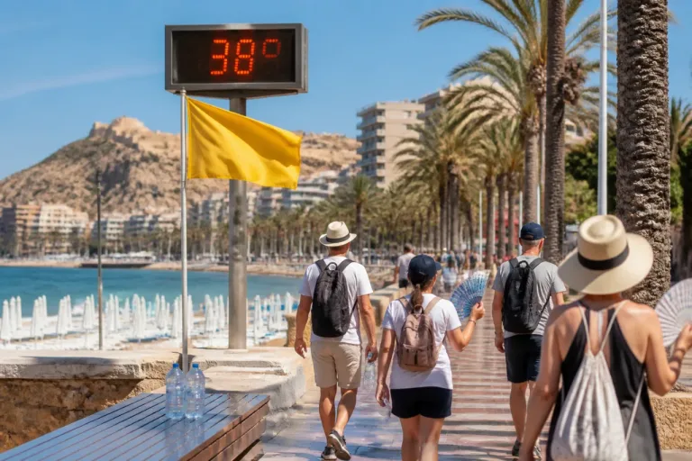 Aemet activa aviso amarillo por altas temperaturas en buena parte de Alicante el lunes