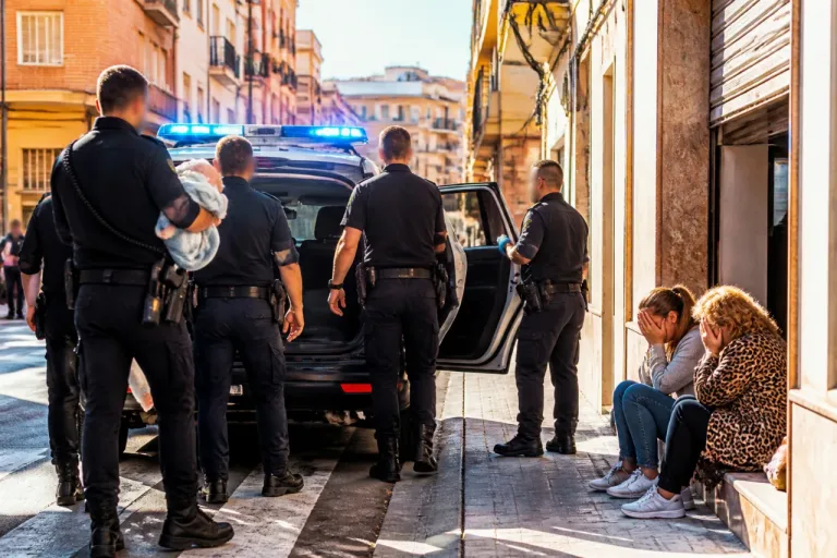 Agentes de Torrent salvan la vida de un bebé en la calle San Valero