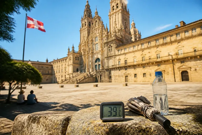 Alerta naranja en Santiago de Compostela por temperaturas máximas: previsión y recomendaciones
