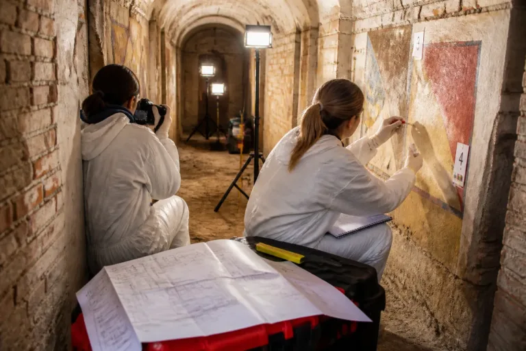 Almería inicia la conservación de 72 grafitis históricos en los Refugios de la Guerra Civil