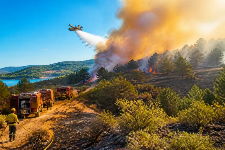 Arde una zona forestal en Azuébar junto al paraje protegido de la Balsa de la Dehesa de Soneja