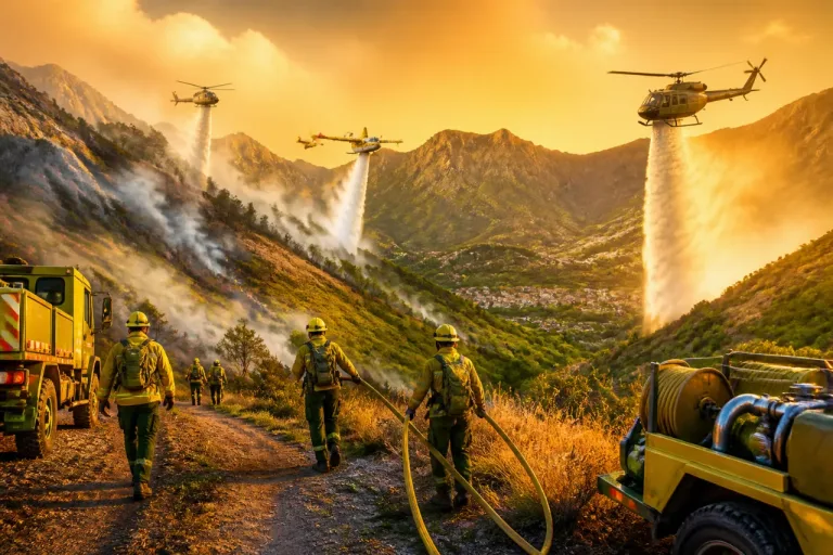 Asturias refuerza su despliegue para apoyar la extinción del incendio en Picos de Europa