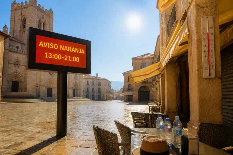 Ávila en aviso naranja por la ola de calor: precauciones para la jornada del lunes