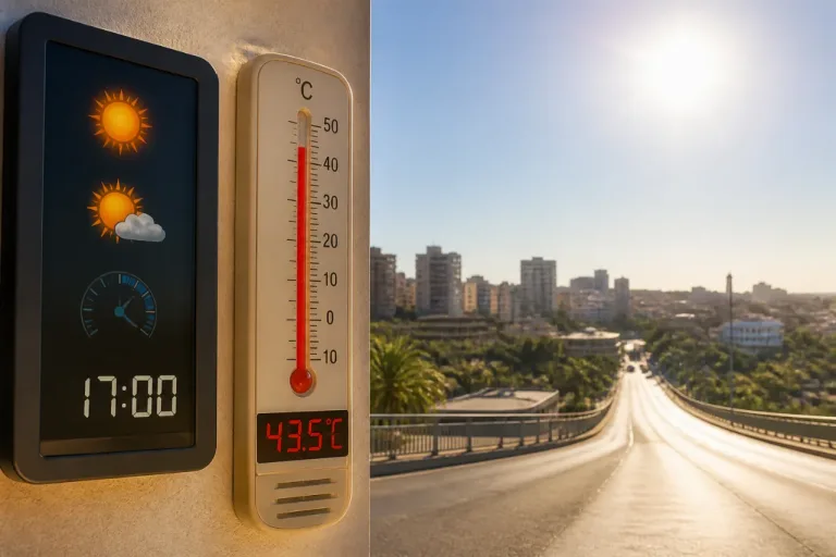 Badajoz registra 43,5 ºC y se convierte en el lugar más caluroso de España