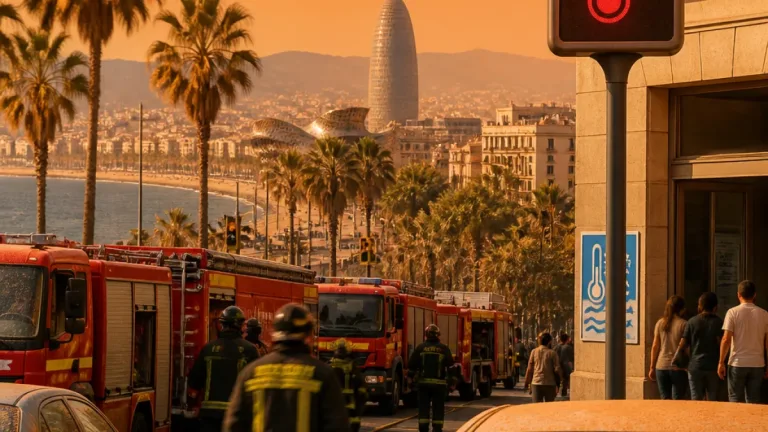 Barcelona afronta una tercera ola de calor con polvo sahariano y alerta por incendios