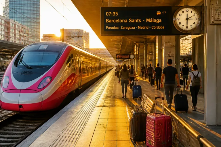 Barcelona contará con tren directo estival a Málaga: Ouigo inicia ruta con paradas intermedias