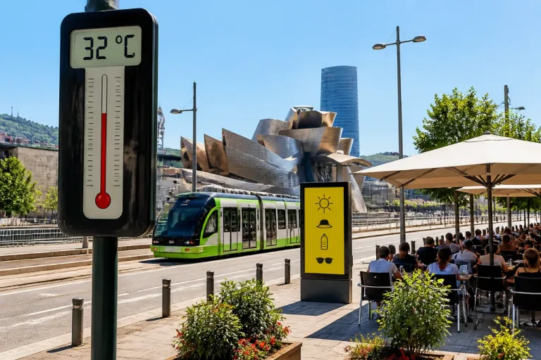 Bilbao activa alerta amarilla por calor: máximas de hasta 32 °C este martes