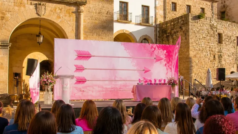 Cáceres acoge la presentación de una nueva edición de 'Flechas Rosas' con una amplia fotogalería