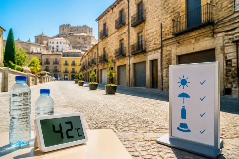 Cáceres en alerta naranja: temperaturas cercanas a los 42 °C y recomendaciones para la población