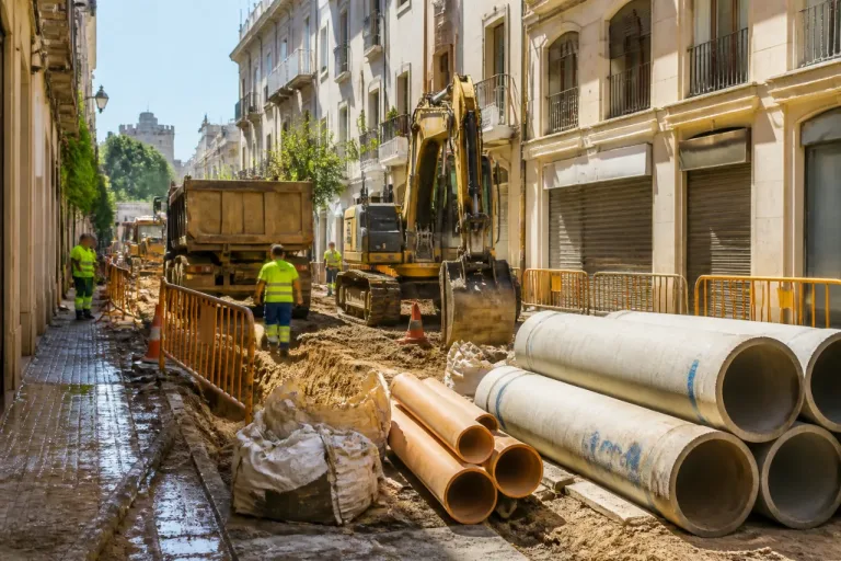 Cáceres: la prolongada obra en Camino Llano dispara quejas por cortes, ruido y malos olores